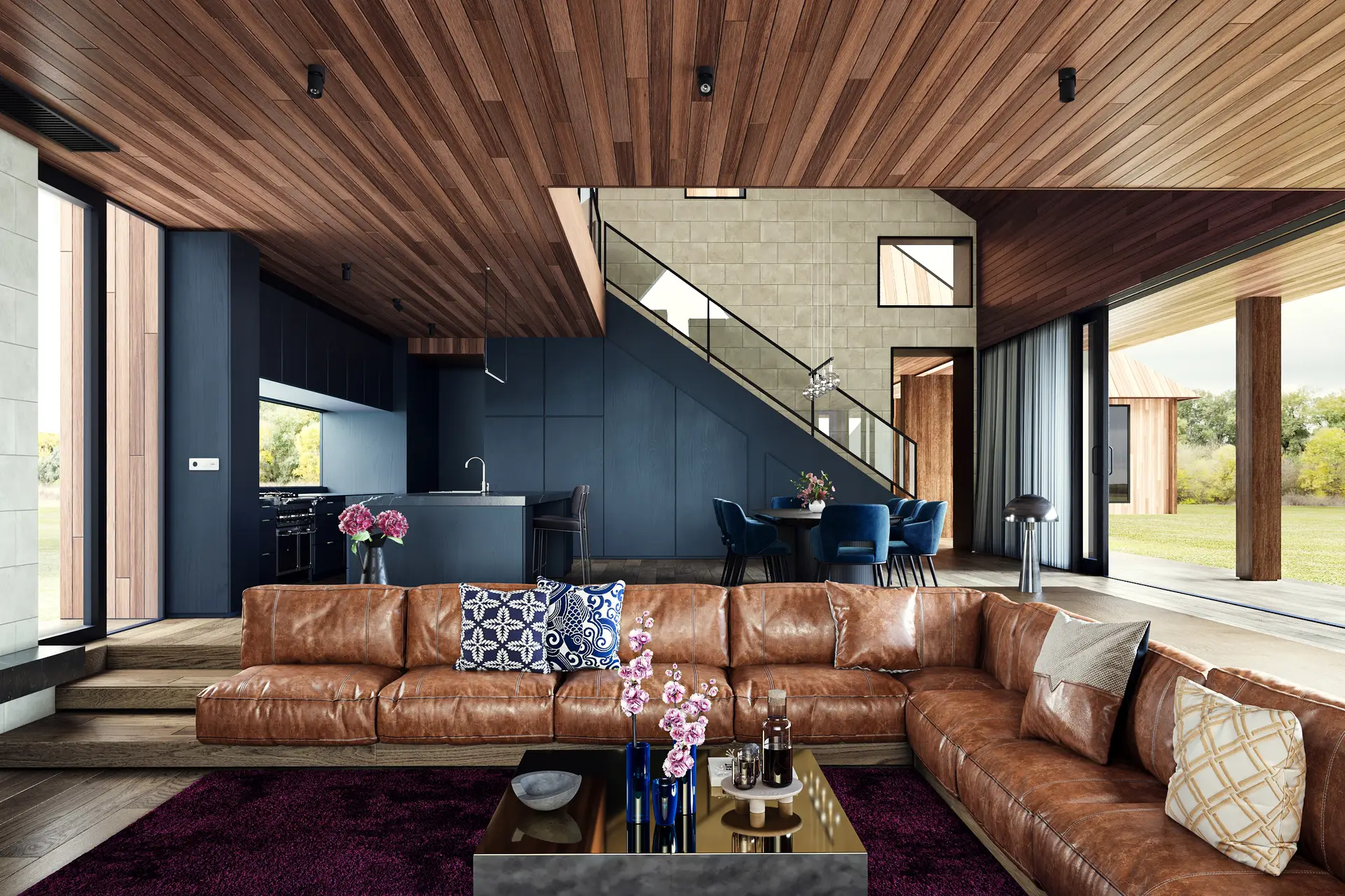 High-end interior 3D visualisation — Flinders residence render